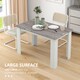 image 4 of HOMCOM Dining Table for 4-6 People, Wood Effect Tabletop