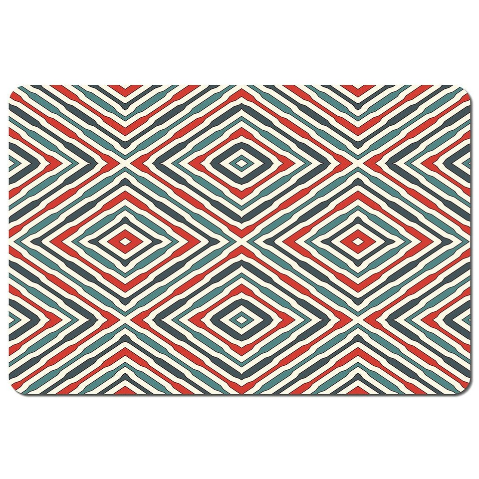 image 1 of Repeated squares and rhombuses ornamental abstract Tribal motif (Placemat)