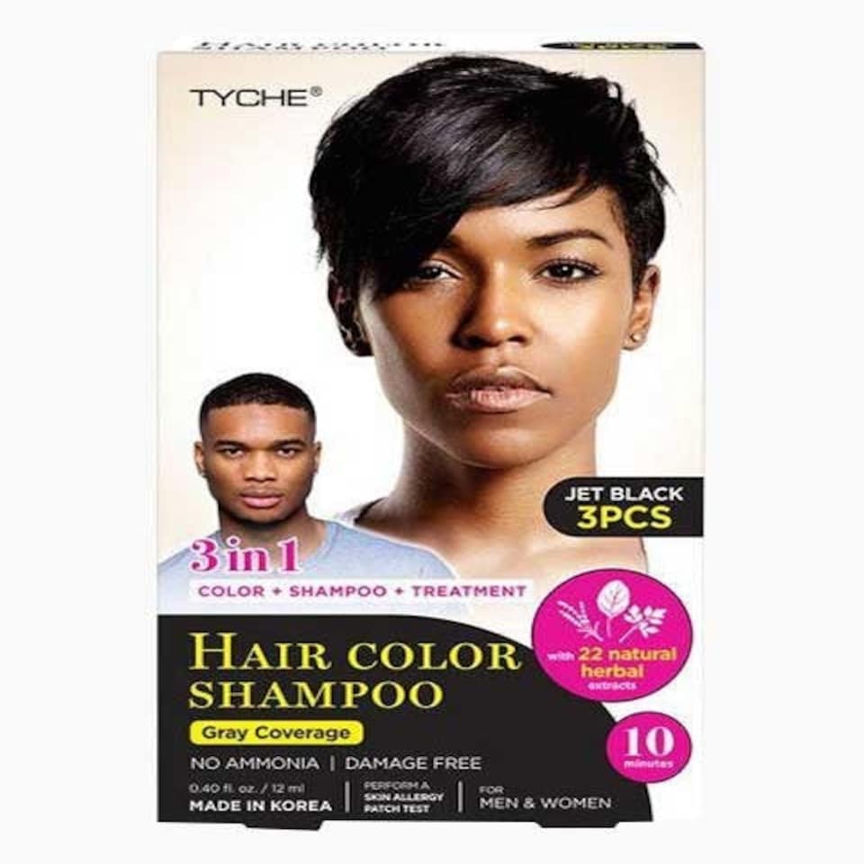 NICKA K NEWYORK Tyche 3IN1 Hair Color Shampoo Jet Black 12ml