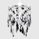 image 1 of ValueLights Non Electric Pendant Shade With Black Clear Acrylic Droplets Black