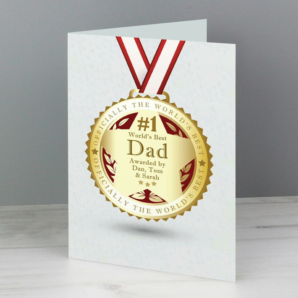 image 1 of Personalised Number 1 Medal Card