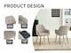 image 5 of SONARA Dining Chair Set of 2, Water-Repellent Plush Chenille Upholstered for Dining Room | Brown