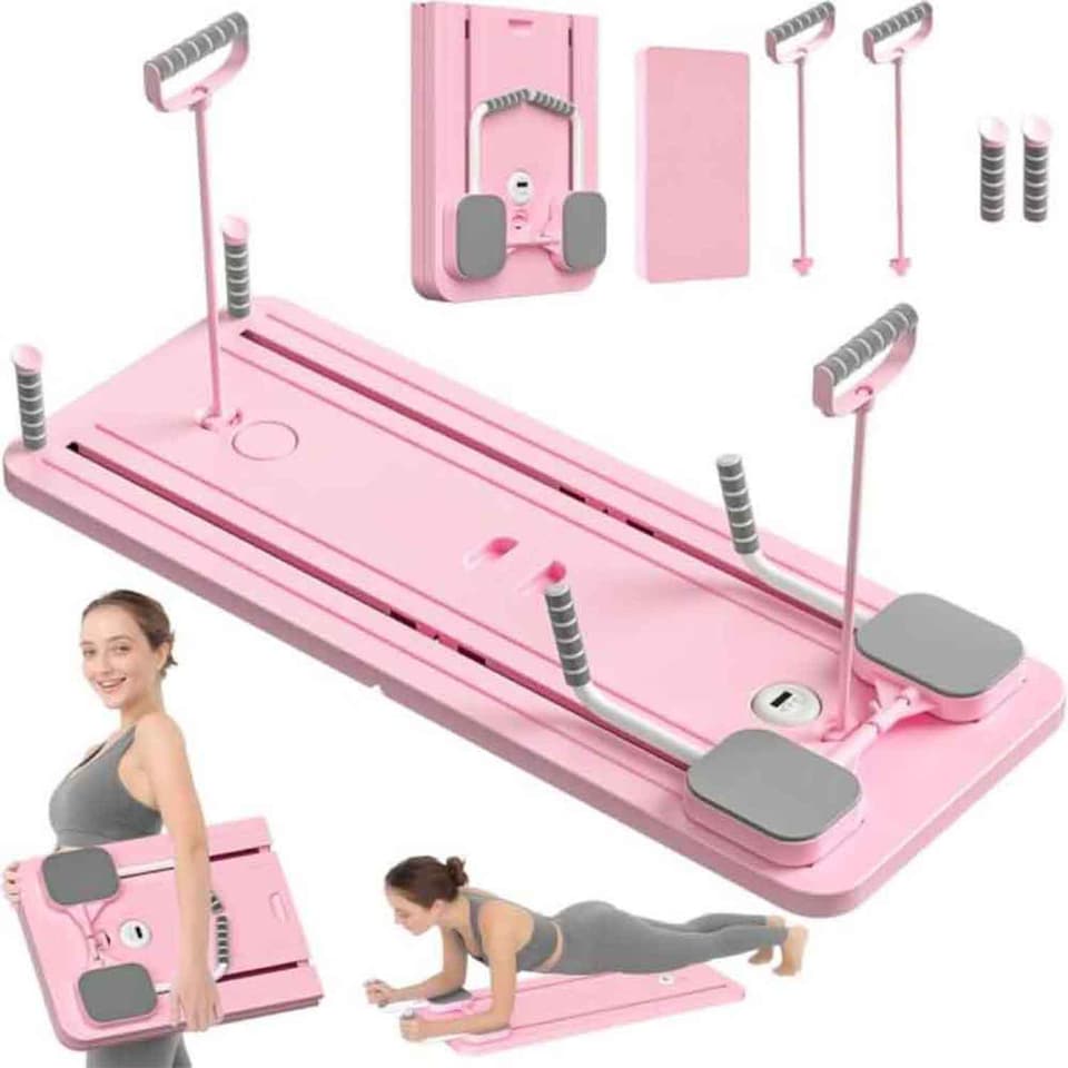 image 1 of Explosive Multifunctional Foldable Workout Home Fitness Board | Pink | Pink