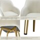 image 5 of Dining Chair Marilyn - corduroy look, upholstered, armchair, continuous backrest - Set of 4 Cream | Cream/Gold