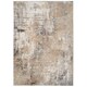 image 1 of KUKOON Greige Distressed Abstract Geometric Motif Area Rug 80cm x 150cm Cream