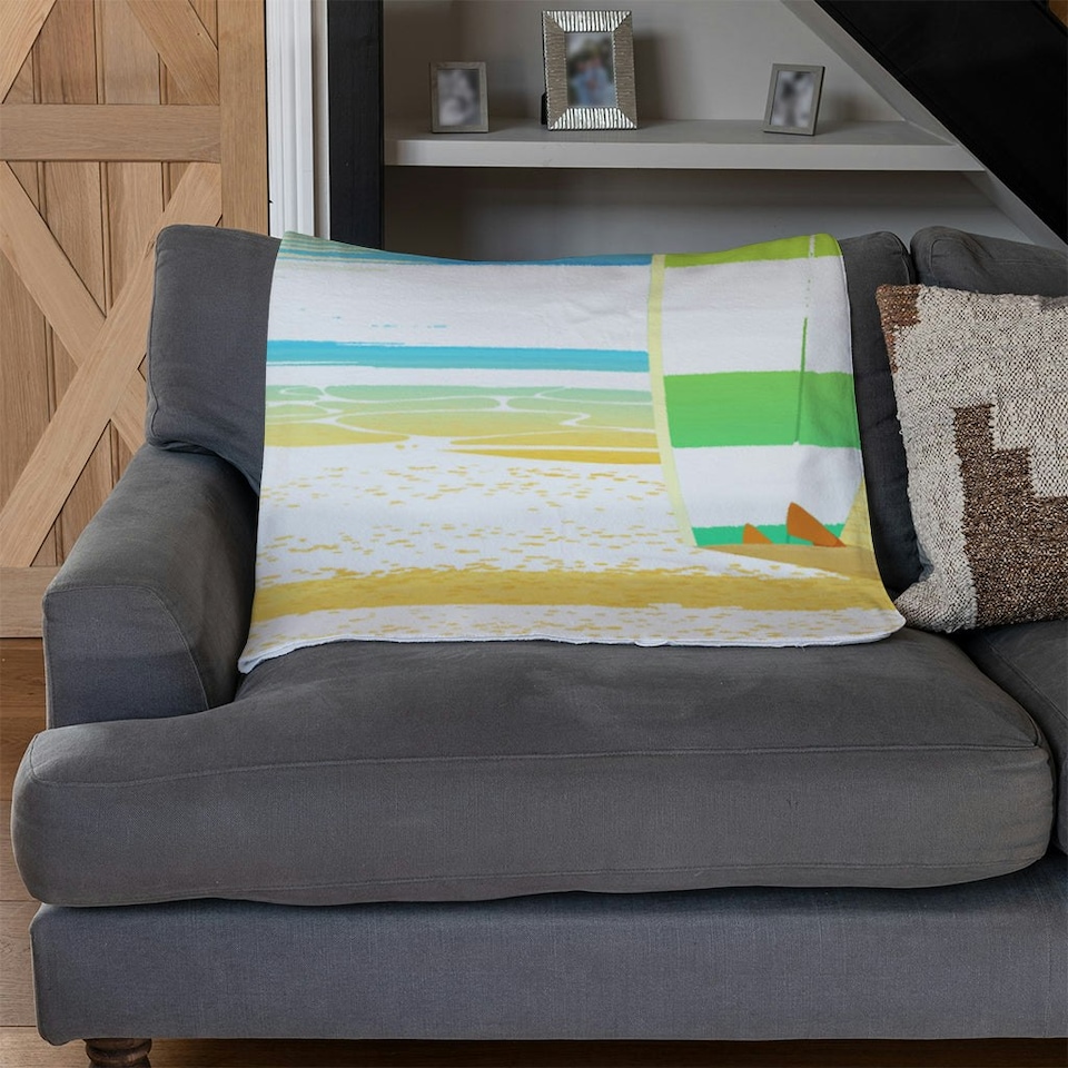 image 1 of Surf Board On Beach (Blanket)