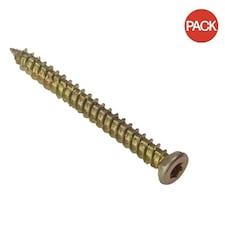 Picardy Concrete Frame Screws (Pack Of 100) - Zinc Yellow - 7.5mmx102mm