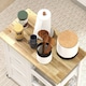 image 8 of HOMCOM Rolling Kitchen Island Cart, Bar Serving Cart, Compact Trolley White