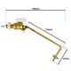 image 6 of SPARES2GO 1/2" Ball Valve Part 2 Low Pressure Side Entry Toilet Cistern BS1212/2 Ballcock Float Arm