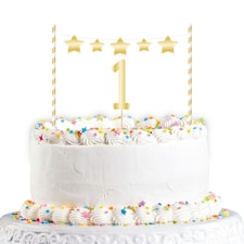Amscan 1st Birthday Cake Topper - Gold - One Size