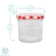 image 3 of Argon Tableware Glass Jam Jars with Yellow Gingham Lids - 130ml - Pack of 6