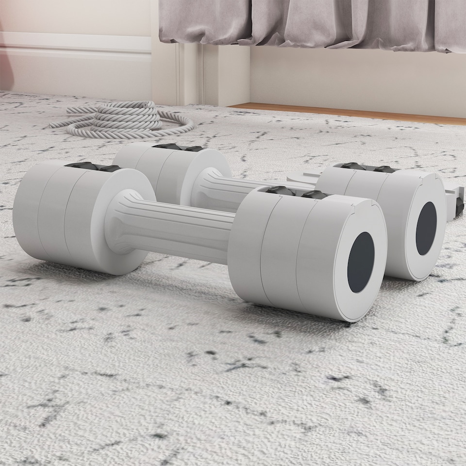 image 1 of SPORTNOW Adjustable Dumbbells Set, Fast Adjust and Compact, 2.5kg x 2