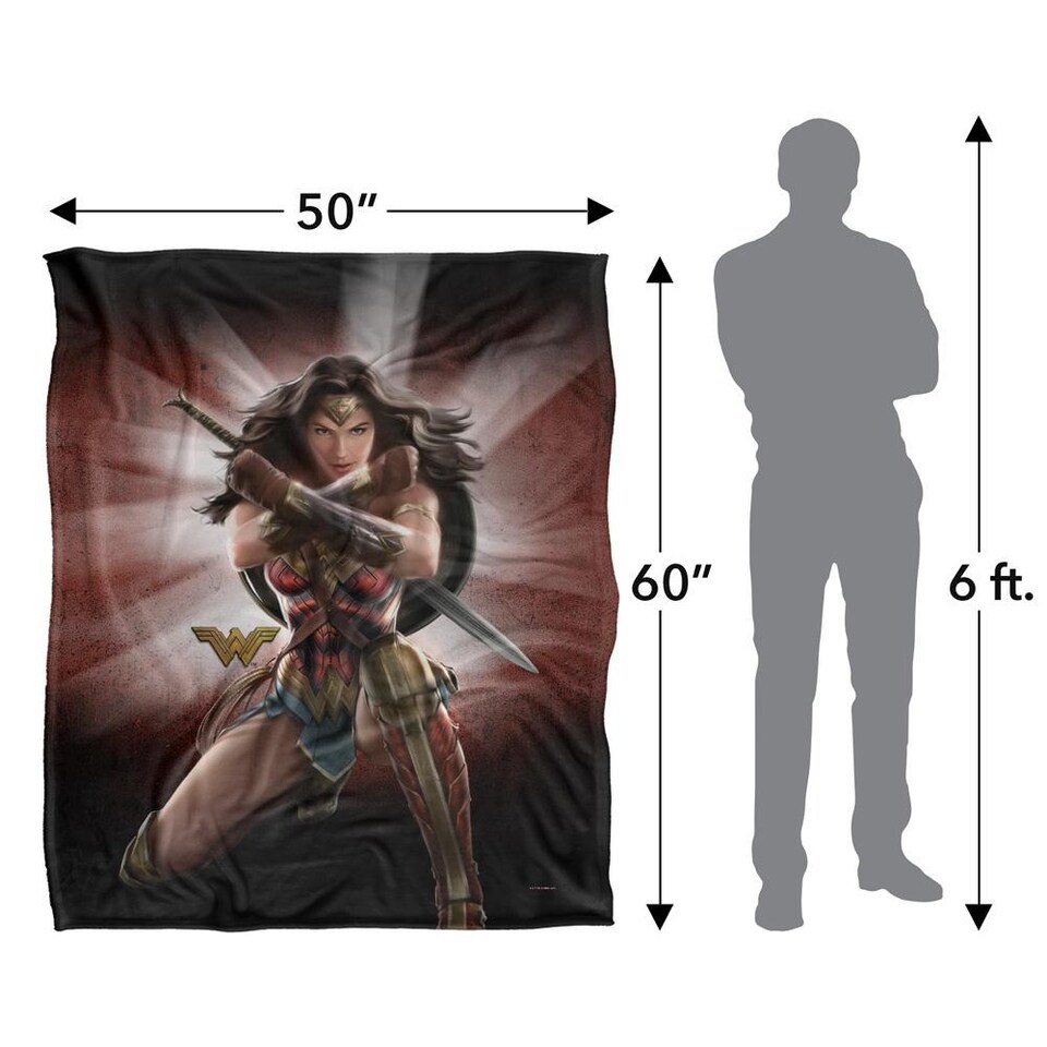 image 1 of Wonder Woman Pose Blanket | Multi | Multicoloured | One Size | 1