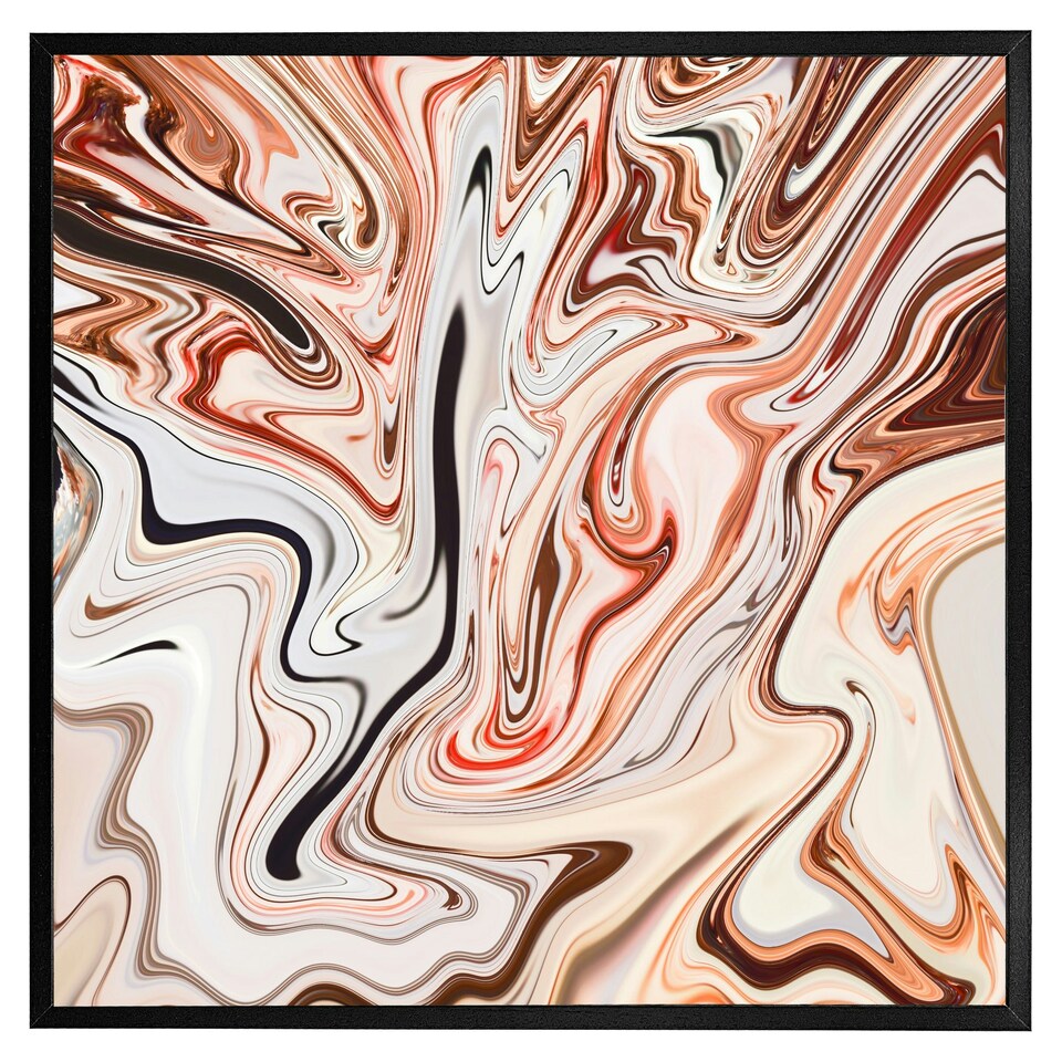 image 1 of Pink rippled marble (Picture Frame) Brown | Oak | M