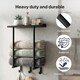 image 4 of Levede Towel Rack Wall Mounted Shelf Bathroom Storage Holder with Hooks Black