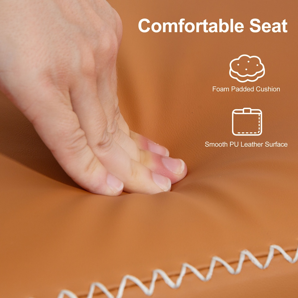 image 1 of HOMCOM Shoe Bench, PU Leather Shoe Storage Bench for Entryway, Brown | Brown