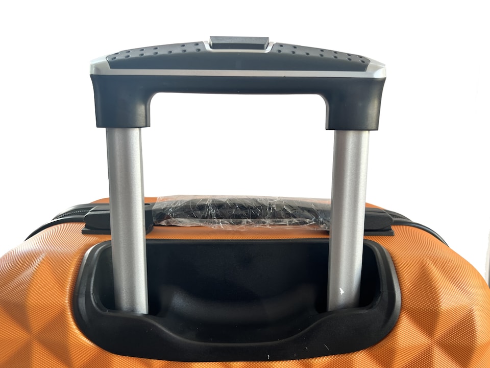 image 1 of Groundlevel 3pc ABS 4 Wheel Hard Shell Diamond Travel Luggage Trolley Set | Orange | Orange