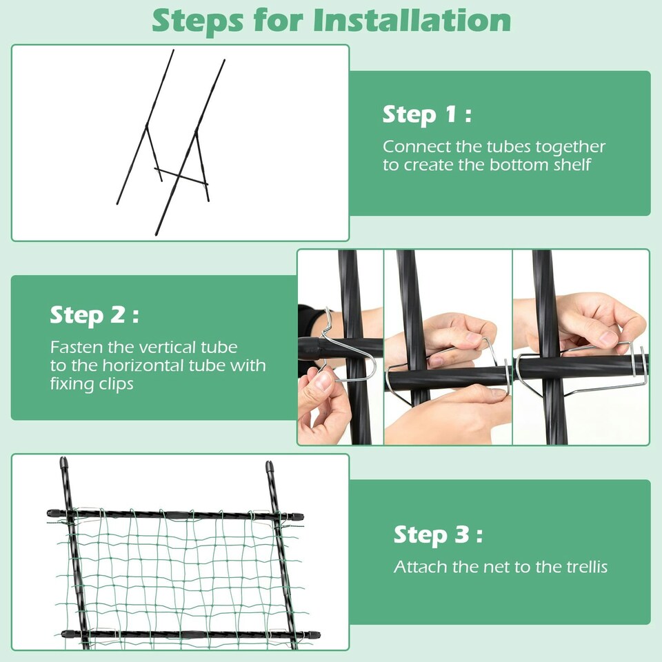 image 1 of COSTWAY 190 cm Tall Garden Trellis Vertical Plant Support