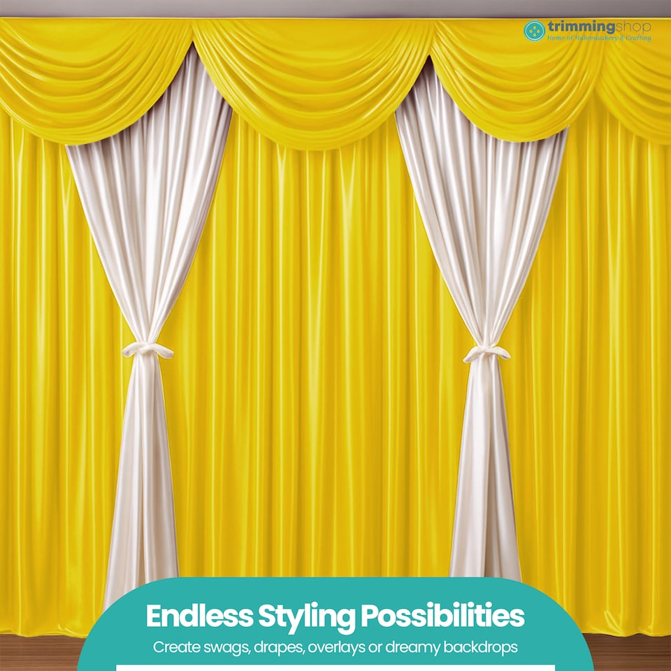 image 1 of 10m Ice Silk Fabric, Satin Material Silk Overlay, Backdrop Fabric