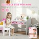 image 5 of AIYAPLAY Children Study Table and Chair w/ Storage, Pull-Out Drawer, Pink 