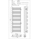 image 2 of Crossmoor - Silver Electric Towel Rail H1800mm x W500mm 1200w Standard