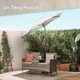 image 2 of VonHaus Steel Parasol Grey 2M Hand Crank & Tilt Function | Multi | 2M