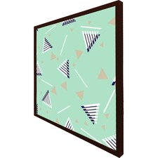Geometric triangle stripes (Picutre Frame) Brown | M