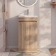 image 3 of Balterley Floor Standing 1 Door Compact Unit with Polymarble Basin | Brown | 800 x 400 x 353mm
