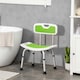 image 7 of HOMCOM Shower Stool for Elderly Disabled Adjustable Shower Stool Green