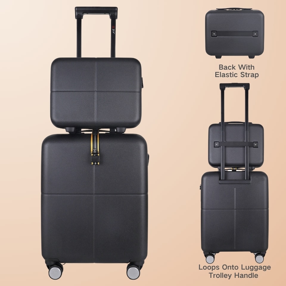 image 1 of Premium 100% Makrolon PC 2 PCS Suitcase Set | Vanity + Cabin Luggage