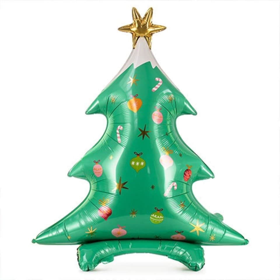 image 1 of Christmas Tree Standing Giant Air Fill Foil Balloon 94cm / 37 in