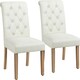 image 7 of Yaheetech Set of 2 Classic PU Leather Dining Chairs Black