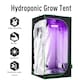 image 4 of Outsunny Mylar Hydroponic Grow Tent w/ Floor Tray for Indoor Plant 80x80x160cm