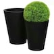 image 4 of Primrose Galvanised Zinc Black Cone Flared Garden Planter with Drainage 70cm