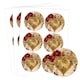 image 1 of Vintage Gold Heart Round Stickers 88mm - Sheet of 6