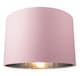 image 1 of Contemporary Pink Cotton 12 Inch Table-Pendant Lamp Shade with Shiny Silver Inner | Pink