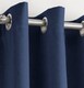 image 3 of Enhanced Living Vogue Navy 90 x 90 inch (229x229cm) Eyelet Thermal Noise reducing Dim Out Curtains (PAIR)