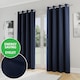 image 1 of Enhanced Living Nightfall Plain Supersoft Navy Thermal Blockout Eyelet Curtains (PAIR) - 66 x 72 inch (168 x 183cm)