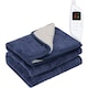 image 1 of Monhouse Heated Throw - Electric Blanket - Digital Controller - 9H Timer, 9 Heat Settings, Auto Shutoff - Single 130X160Cm | Blue | Navy Shearling | 1