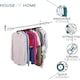 image 5 of House of Home 4ft Clothes Rail Black Wall Mounted Garment Hanging Wardrobe Rack Storage
