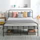 image 2 of HOMCOM 5ft Metal King Platform Bed Frame w/ Underbed Storage Headboard Black
