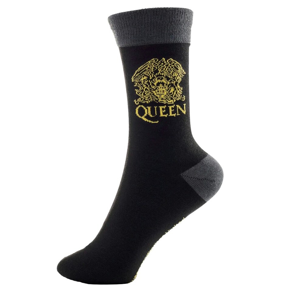 image 1 of Queen 315ml Mug and Sock Set - Black/Yellow - One Size