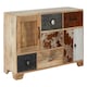 image 2 of Sustainable Mango Wood Low Sideboard,Storage Cabinet With Five Drawers,Television Cabinet With Two Cupboards Multi