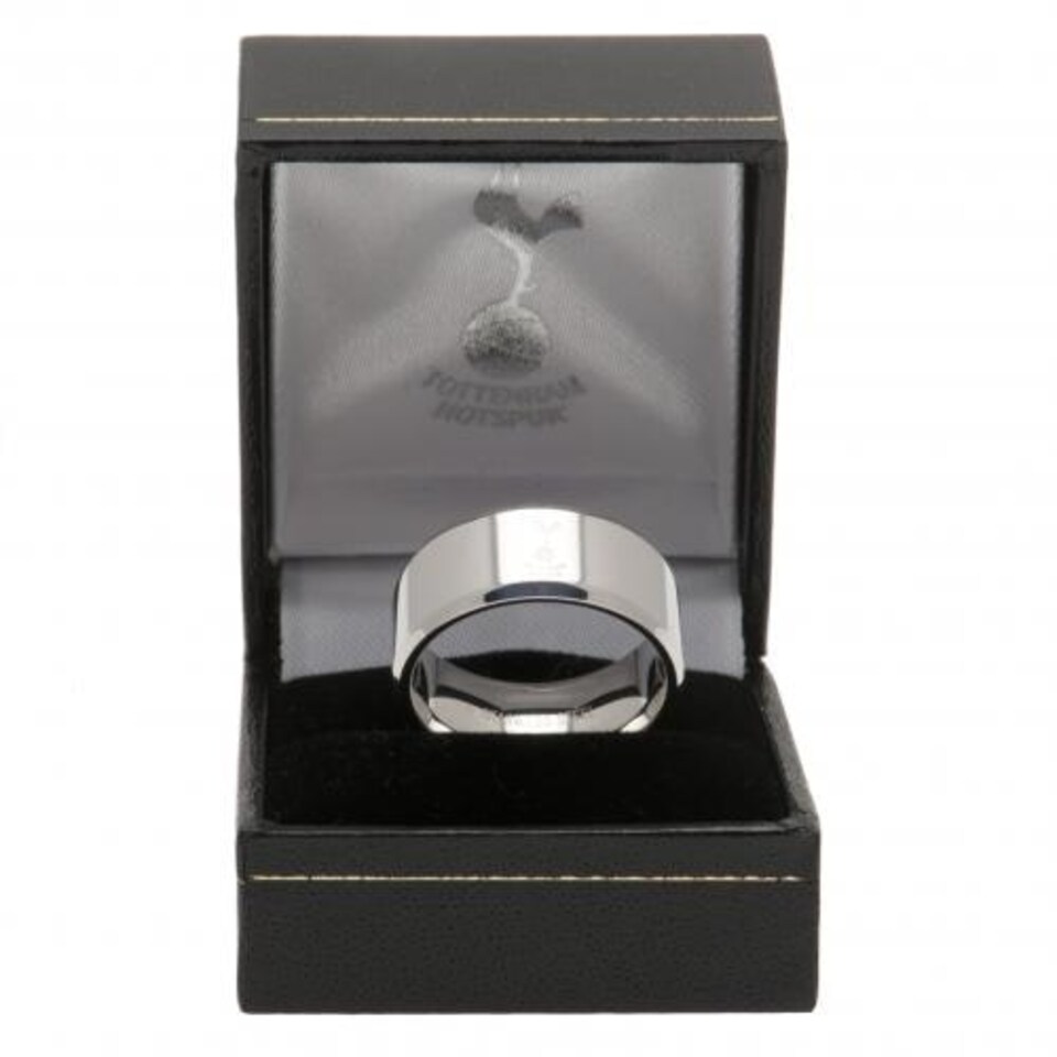 image 1 of Tottenham Hotspur FC Band Ring - Silver - One Size