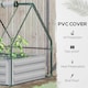 image 10 of Outsunny Raised Garden Bed Planter Box with Greenhouse, Large Window, Clear