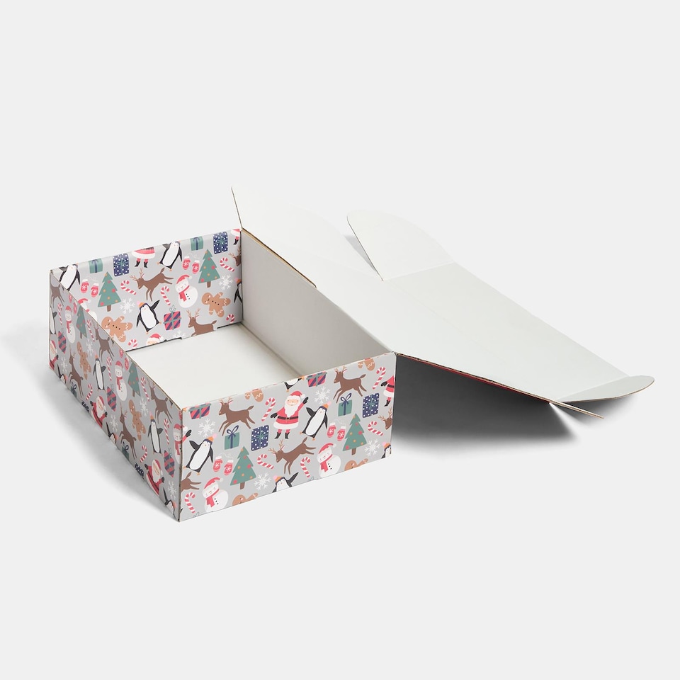 image 1 of OHS Xmas Eve Box Reusable Festive Gift Paper Packaging