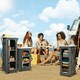 image 6 of COSTWAY 3 Tier Folding Cupboard 139cm Camping Storage Table Grey