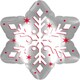 image 2 of Pack of 6 Snowflake Christmas Giant Foil Balloons 57x51cm