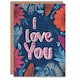 image 1 of Love You Tropical Ferns Floral Anniversary Valentines Her Wife Card