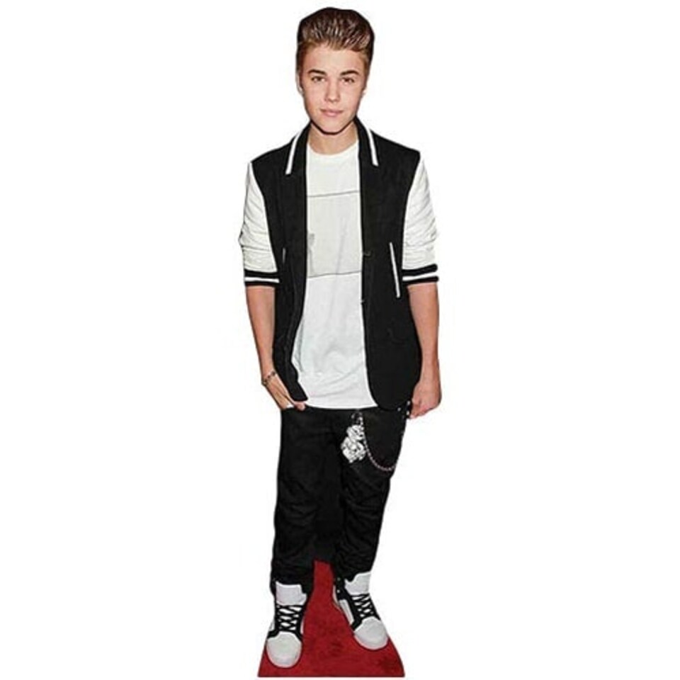 Justin Bieber Black Tracksuit Lifesize Cardboard Cutout - 171cm
